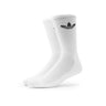 Adidas Trefoil Cushion Crew Socks - 3 Pack White - Pretend Supply Co.
