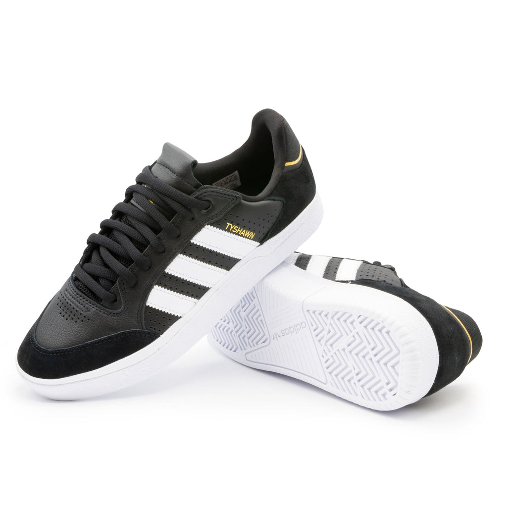 Adidas Tyshawn Low Shoes - Core Black/FTW White/Gold - Pretend Supply Co.