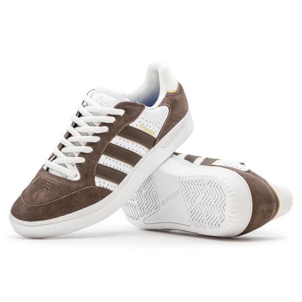 Adidas Tyshawn Shoes - Brown/FTW White/Gold Metallic - Pretend Supply Co.