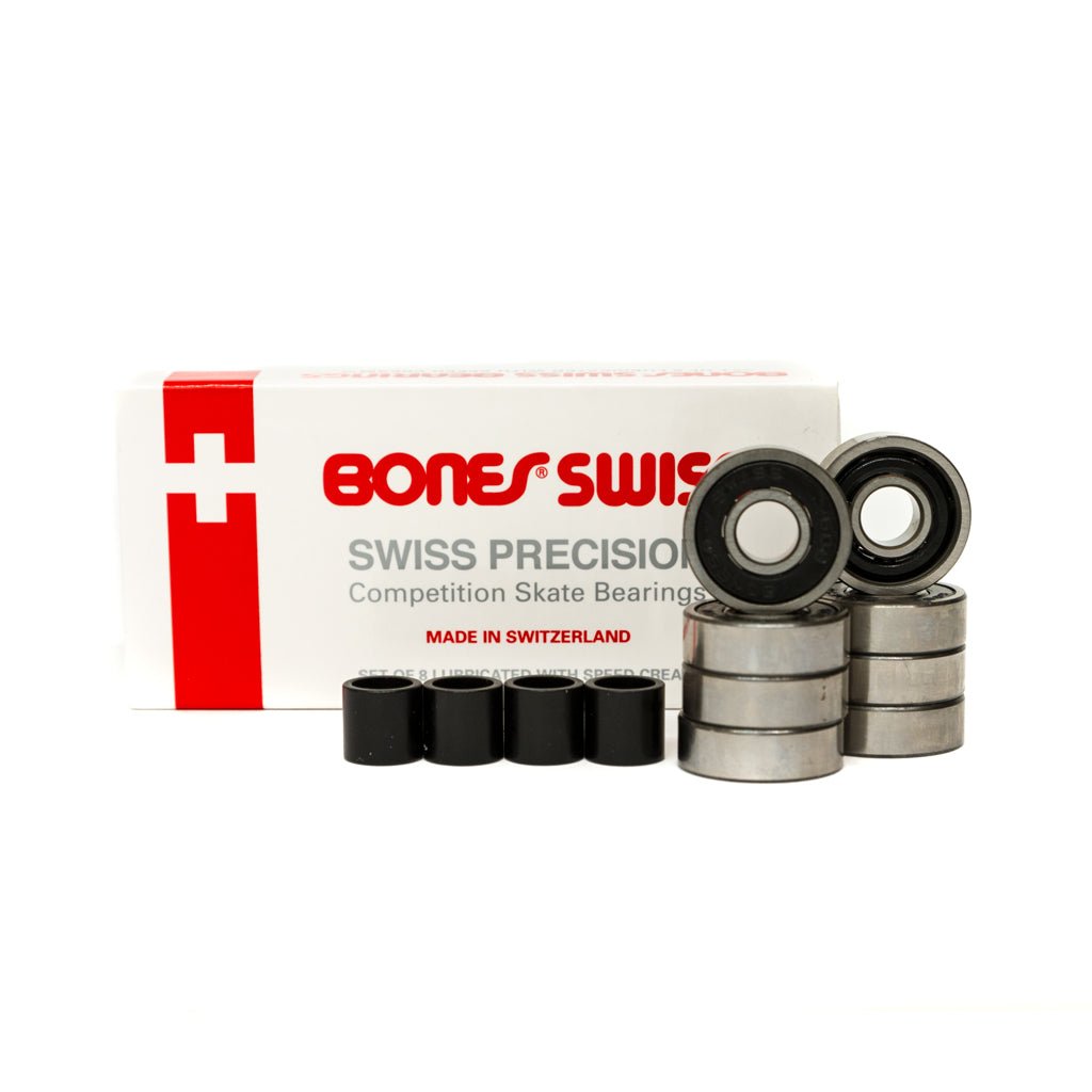 Bones Swiss Skateboard Bearings 8 Pack - Pretend Supply Co.