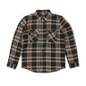 Brixton Bowery Long Sleeved Shirt - Black/Charcoal/Off White - Pretend Supply Co.