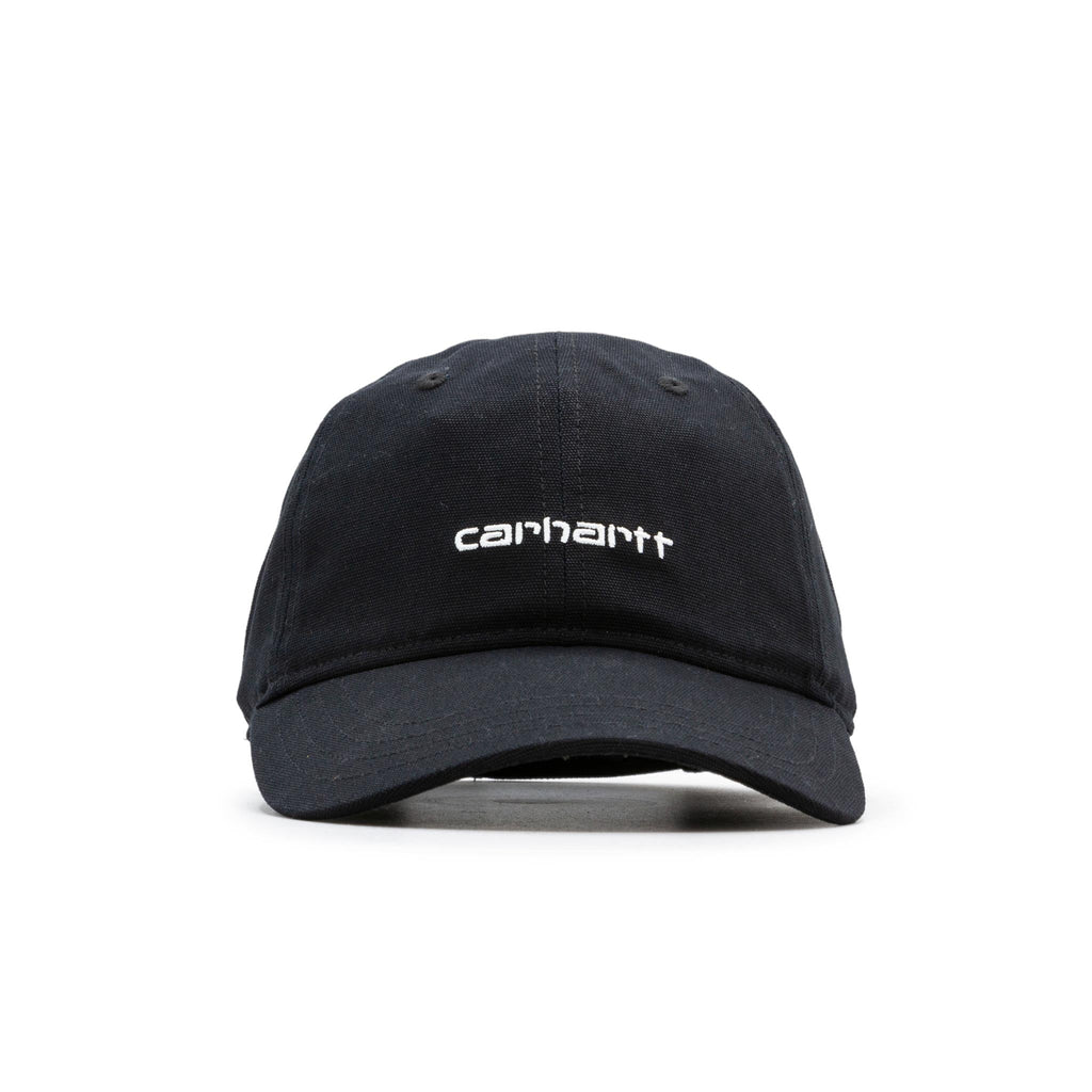 Carhartt WIP Canvas Script Cap - Black/White - Pretend Supply Co.