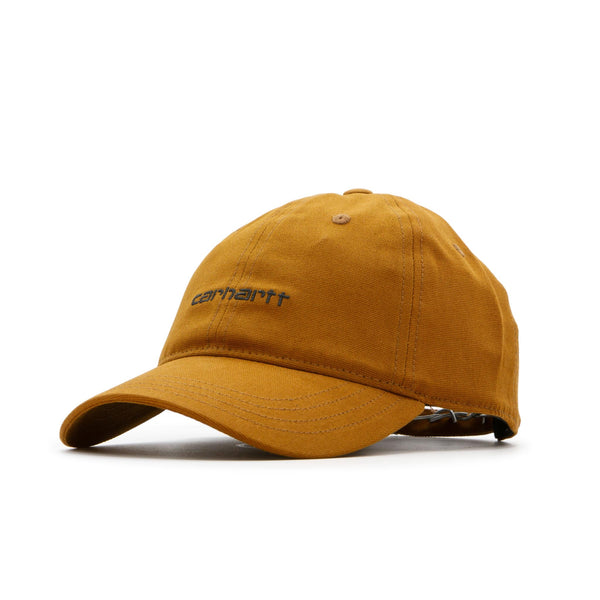 Carhartt WIP Canvas Script Cap - Deep H Brown/Black - Pretend Supply Co.