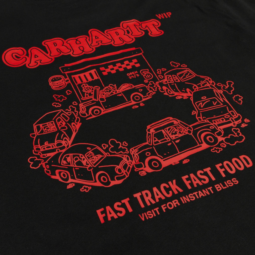 Carhartt WIP Fast Food T-Shirt - Black/Red - Pretend Supply Co.