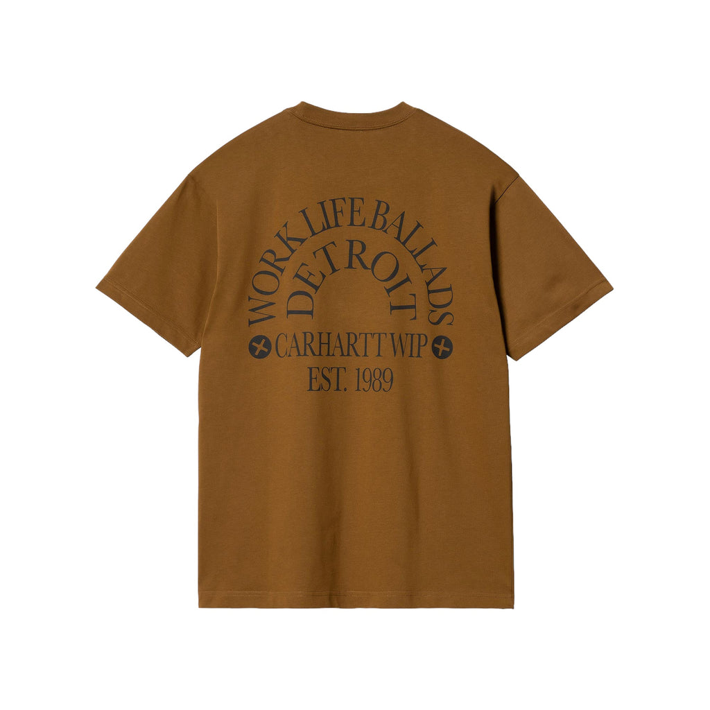 Carhartt WIP Work Varsity T-Shirt - Deep H Brown/Black - Pretend Supply Co.