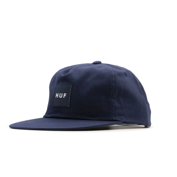 Huf Box Logo Snapback Cap - Navy - Pretend Supply Co.