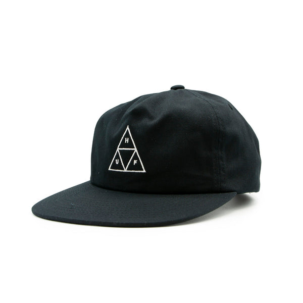 Huf Triple Triangle Unstructured Snapback Cap - Black