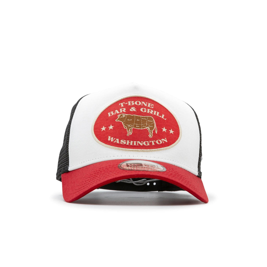New Era Food Patch A-Frame Trucker Cap - Red/White - Pretend Supply Co.