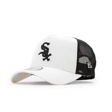 New Era League Essential Chicago White Sox Trucker Cap - White/Black - Pretend Supply Co.