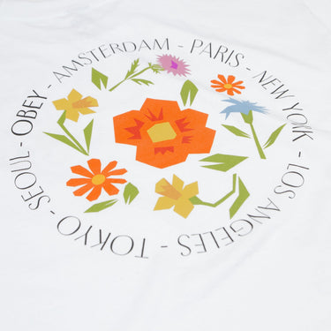 Obey City Flowers T-Shirt - White - Pretend Supply Co.