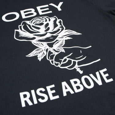 Obey Rise Above Rose T-Shirt - Pigment Vintage Black - Pretend Supply Co.