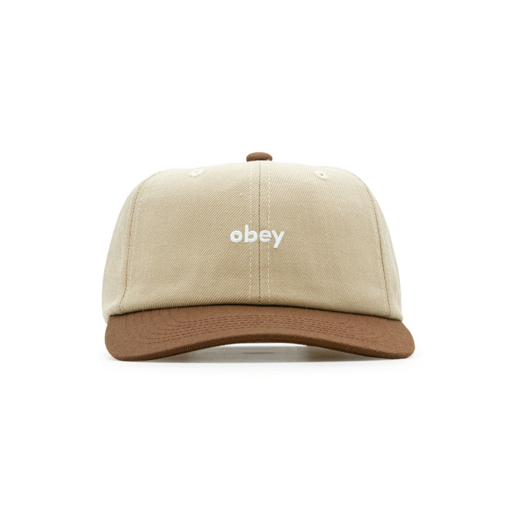 Obey Shade 6 Panel Strapback Cap - Khaki/Brown - Pretend Supply Co.