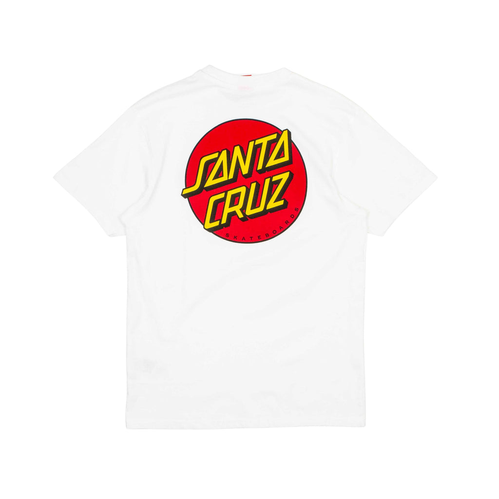 Santa Cruz Classic Dot Chest T-Shirt - White - Pretend Supply Co.