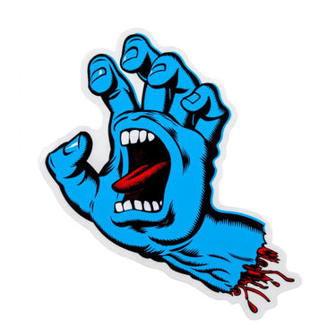 Santa Cruz Screaming Hand 6" Sticker - Blue - Pretend Supply Co.