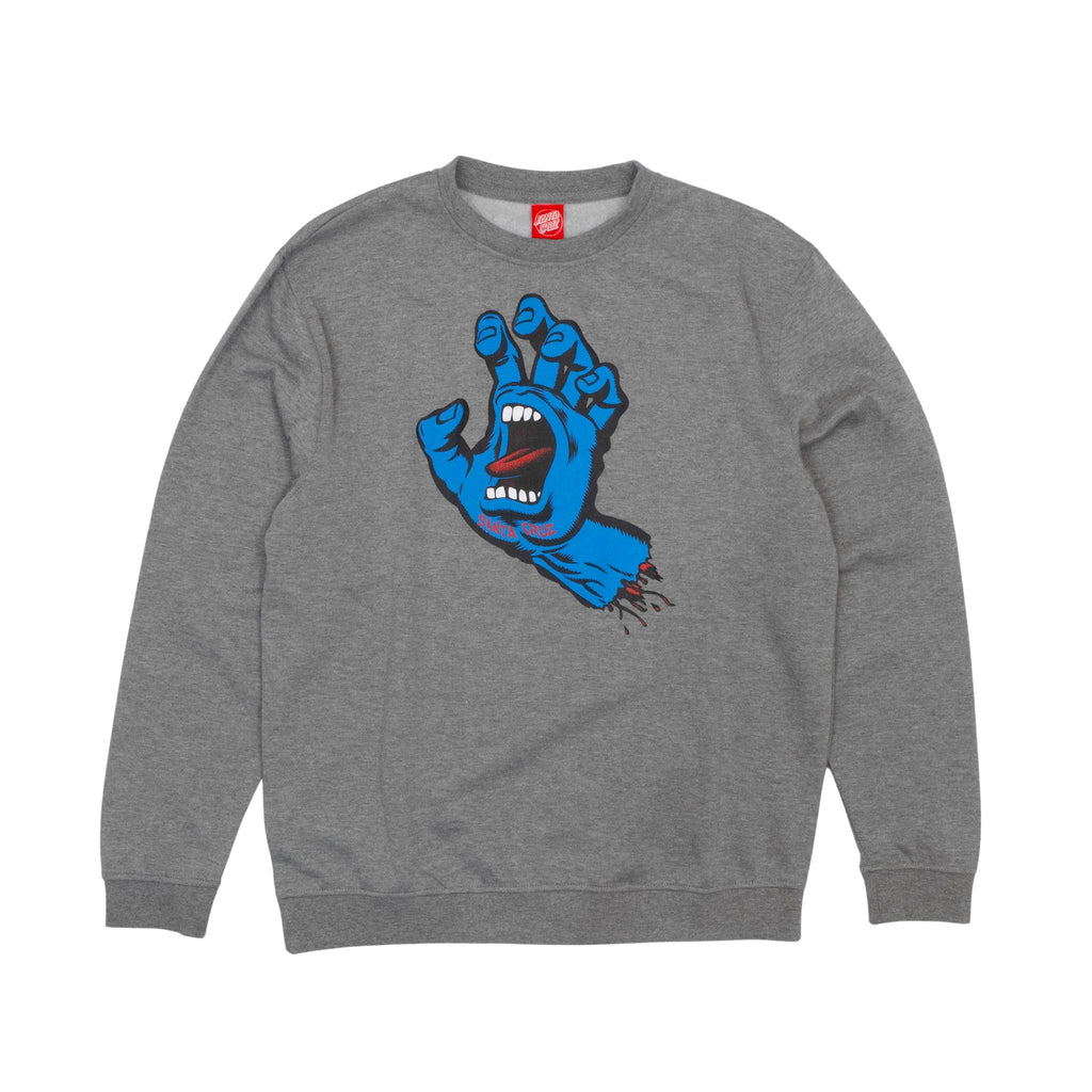 Santa Cruz Screaming Hand Crew Sweatshirt - Dark Heather - Pretend Supply Co.