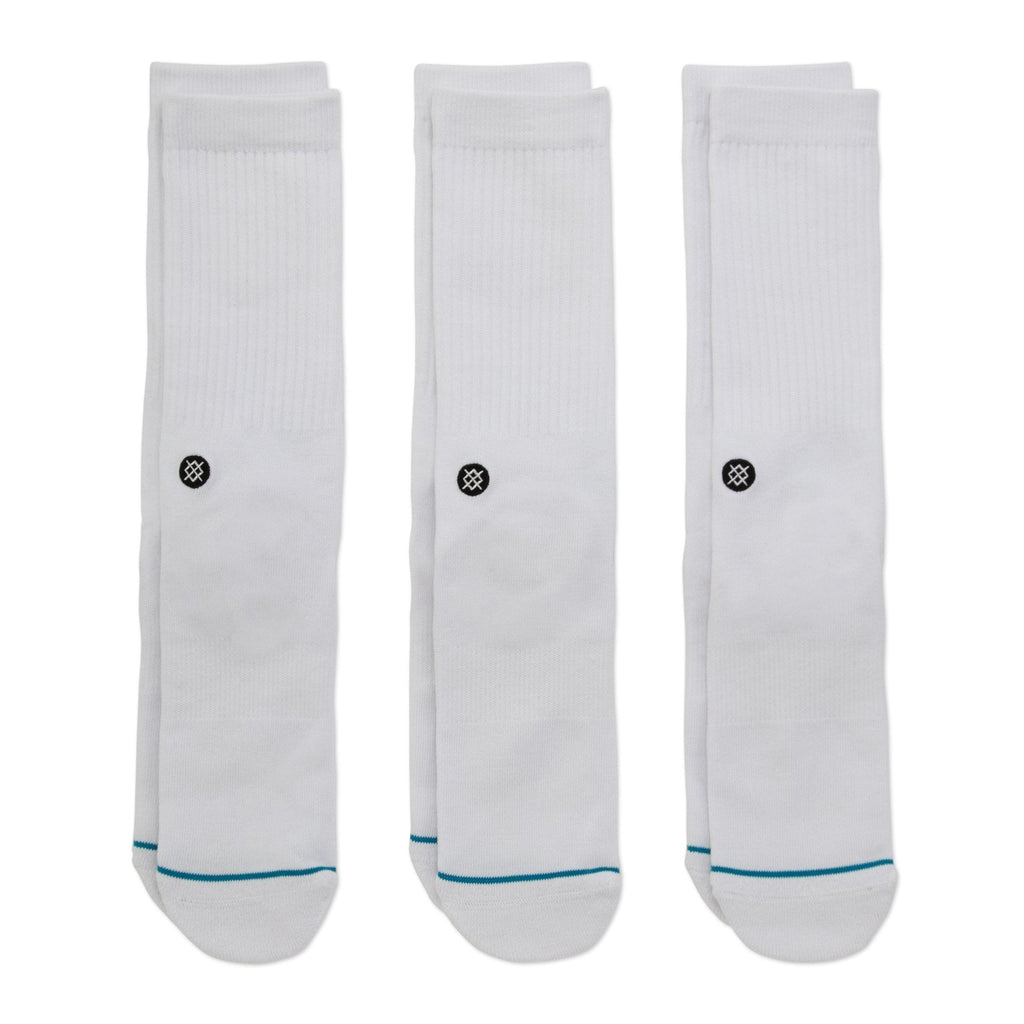 Stance Icon Socks 3 PACK - White - Pretend Supply Co.