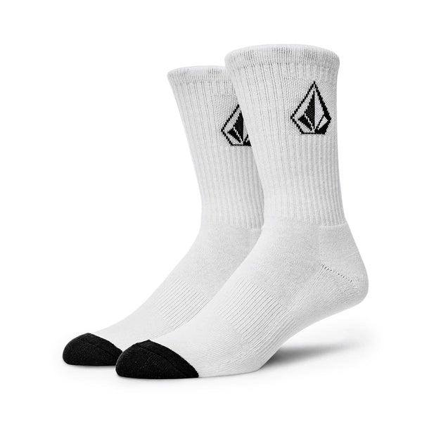 Volcom Full Stone 3 Pack Socks - White - Pretend Supply Co.