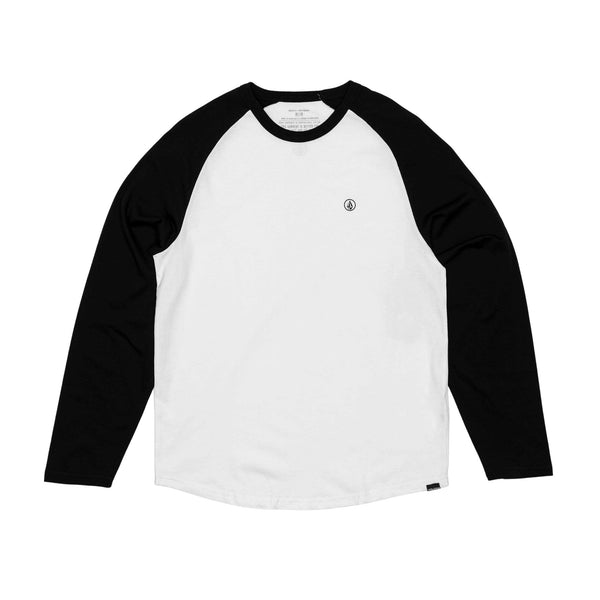 Volcom Pen Raglan T-Shirt - Black/White - Pretend Supply Co.