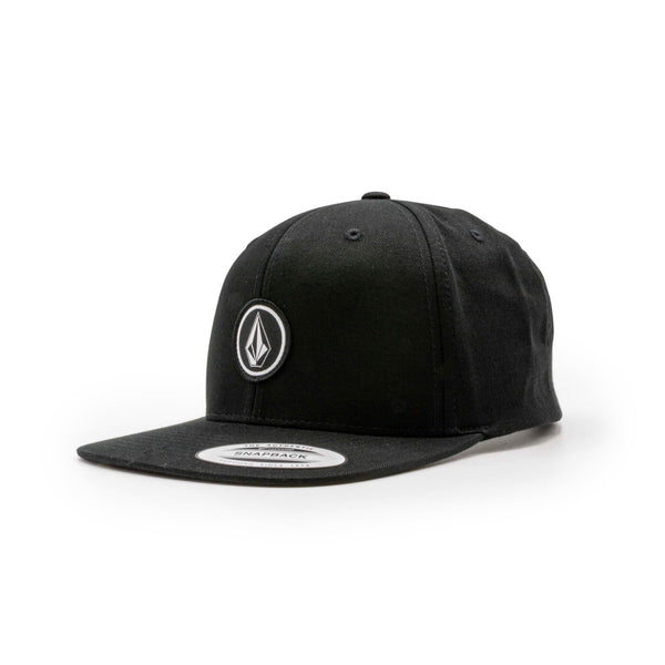 Volcom Quarter Twill Snapback Cap - Black - Pretend Supply Co.