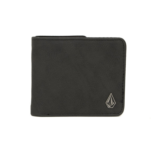 Volcom Slim Stone PU Wallet - Black - Pretend Supply Co.